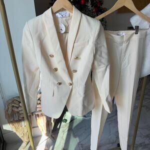 Cream and gold blazer and